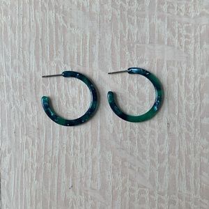 Machete Jewelry Mini Hoops in Emerald